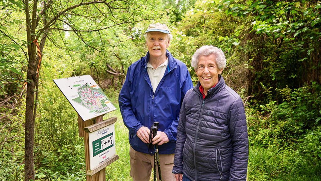 Foulkeways Residents on walking/hiking trail